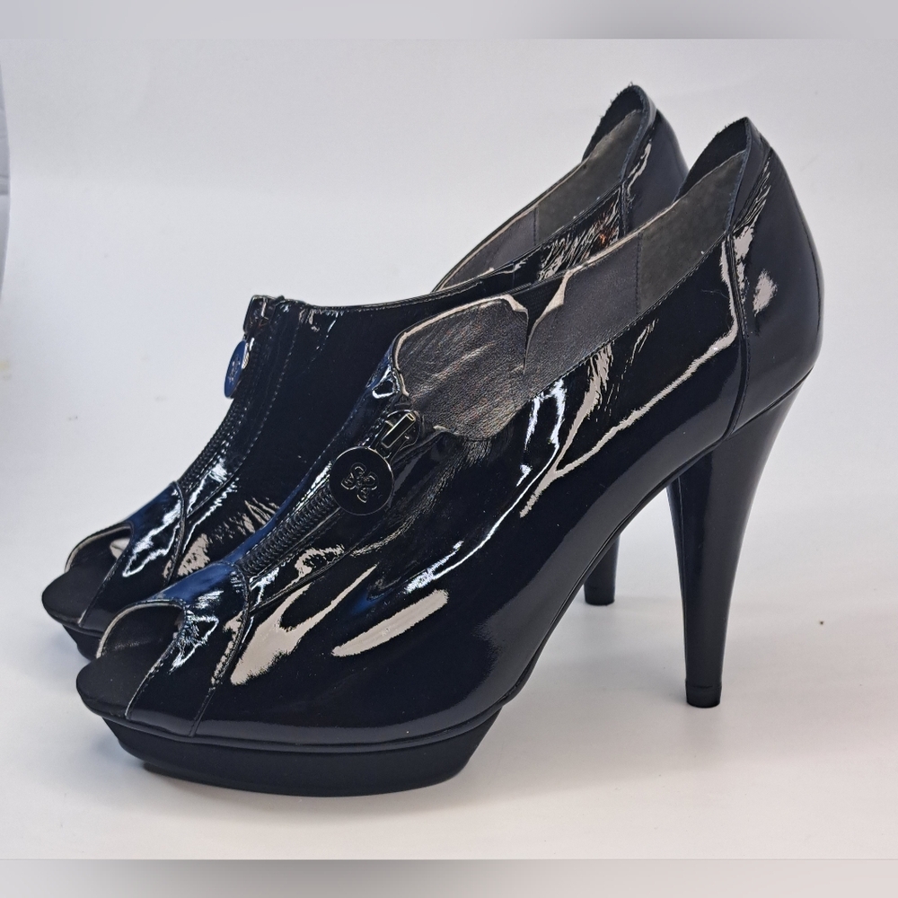 Staccato Black Patent Leather Platform High Heels Womens Size 8.5 Stiletto